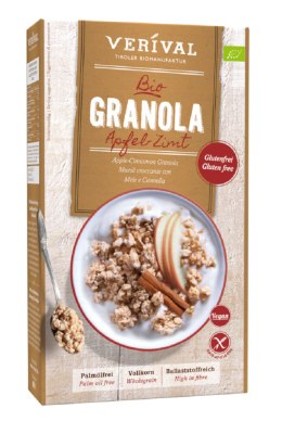 GRANOLA BŁONNIKOWA Z JABŁKIEM I CYNAMONEM BEZGLUTENOWA BIO 325 g - VERIVAL VERIVAL (produkty śniadaniowe)