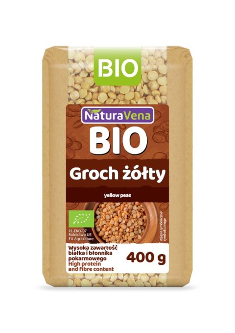 GROCH ŻÓŁTY BIO 400 g - NATURAVENA NATURAVENA BIO GROCH ŻÓŁTY BIO 400 g - NATURAVENA NATURAVENA BIO