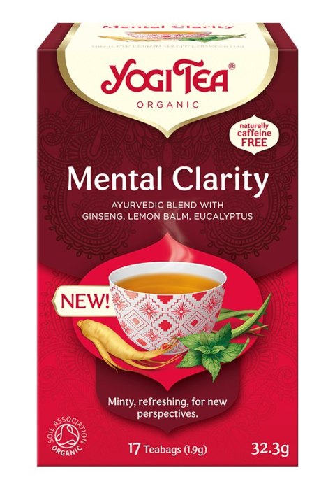 HERBATKA AJURWEDYJSKA JASNOŚĆ UMYSŁU (MENTAL CLARITY) BIO (17 x 1,9 g) 32,3 g - YOGI TEA YOGI TEA (herbaty i herbatki) HERBATKA AJURWEDYJSKA JASNOŚĆ UMYSŁU (MENTAL CLARITY) BIO (17 x 1,9 g) 32,3 g - YOGI TEA YOGI TEA (herbaty i herbatki)