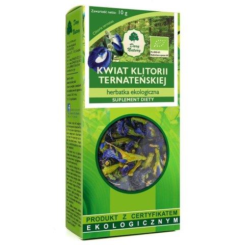 HERBATKA KWIAT KLITORII TERNATEŃSKIEJ BIO 10 g - DARY NATURY DARY NATURY - herbatki HERBATKA KWIAT KLITORII TERNATEŃSKIEJ BIO 10 g - DARY NATURY DARY NATURY - herbatki