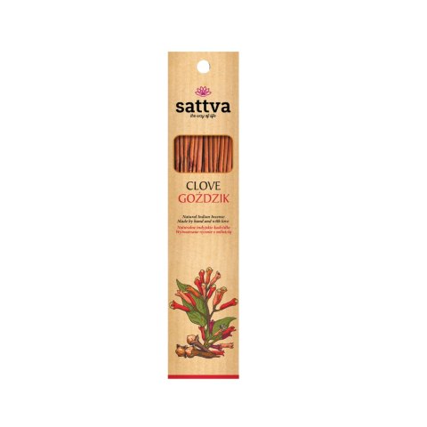 KADZIDŁO INDYJSKIE GOŹDZIK (15 szt.) 30 g - SATTVA (WELLNESS) SATTVA (kadzidła, kosmetyki) KADZIDŁO INDYJSKIE GOŹDZIK (15 szt.) 30 g - SATTVA (WELLNESS) SATTVA (kadzidła, kosmetyki)