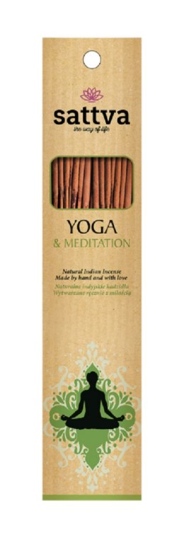 KADZIDŁO INDYJSKIE JOGA I MEDYTACJA (15 szt.) 30 g - SATTVA (WELLNESS) SATTVA (kadzidła, kosmetyki)