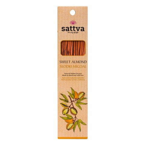 KADZIDŁO INDYJSKIE SŁODKI MIGDAŁ (15 szt.) 30 g - SATTVA (WELLNESS) SATTVA (kadzidła, kosmetyki) KADZIDŁO INDYJSKIE SŁODKI MIGDAŁ (15 szt.) 30 g - SATTVA (WELLNESS) SATTVA (kadzidła, kosmetyki)