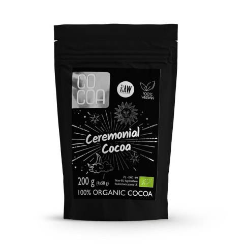 KAKAO CEREMONIALNE BIO (TABLICZKI 4 x 50 g) 200 g - COCOA COCOA (czekolady i bakalie w surowej czekoladzie) KAKAO CEREMONIALNE BIO (TABLICZKI 4 x 50 g) 200 g - COCOA COCOA (czekolady i bakalie w surowej czekoladzie)