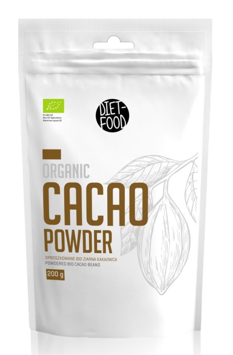 KAKAO W PROSZKU O OBNIŻONEJ ZAWARTOŚCI TŁUSZCZU BIO 200 g - DIET-FOOD DIET-FOOD KAKAO W PROSZKU O OBNIŻONEJ ZAWARTOŚCI TŁUSZCZU BIO 200 g - DIET-FOOD DIET-FOOD