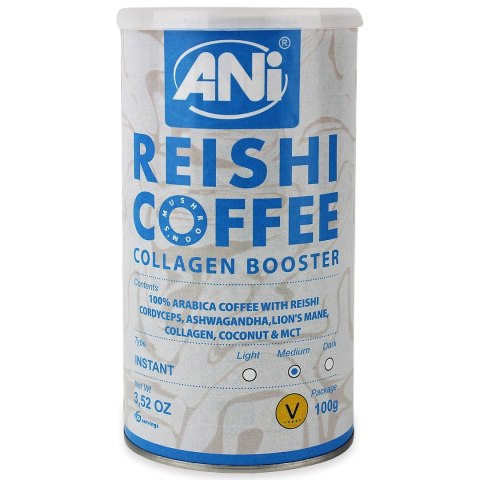 KAWA ROZPUSZCZALNA "REISHI VEGAN COLLAGEN BOOSTER" 100 g - ANI ANI (kawy) KAWA ROZPUSZCZALNA "REISHI VEGAN COLLAGEN BOOSTER" 100 g - ANI ANI (kawy)