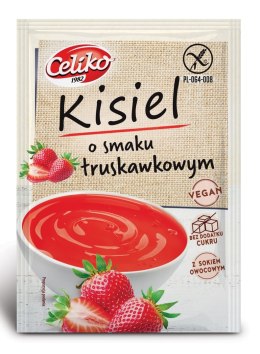 KISIEL O SMAKU TRUSKAWKOWYM BEZ DODATKU CUKRÓW BEZGLUTENOWY 40 g - CELIKO CELIKO (batony, galaretki, mieszanki do wypieków)