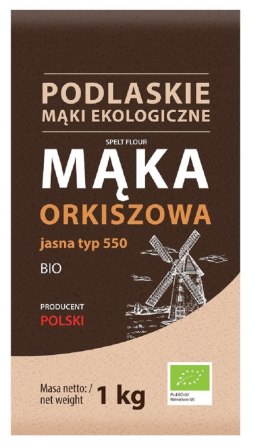 MĄKA ORKISZOWA JASNA TYP 550 BIO 1 kg - BIO LIFE (MĄKI PODLASKIE) BIO LIFE (mąki)