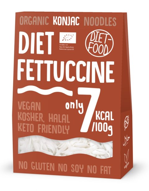 MAKARON (KONJAC) FETTUCCINE BEZGLUTENOWY BIO 385 g (300 g) - DIET-FOOD DIET-FOOD MAKARON (KONJAC) FETTUCCINE BEZGLUTENOWY BIO 385 g (300 g) - DIET-FOOD DIET-FOOD