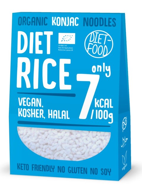 MAKARON (KONJAC W KSZTAŁCIE RYŻU) BEZGLUTENOWY BIO 385 g (300 g) - DIET-FOOD DIET-FOOD MAKARON (KONJAC W KSZTAŁCIE RYŻU) BEZGLUTENOWY BIO 385 g (300 g) - DIET-FOOD DIET-FOOD