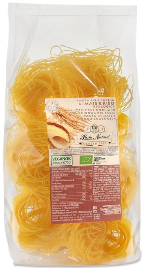 MAKARON (KUKURYDZIANO - RYŻOWY) GNIAZDA BEZGLUTENOWY BIO 250 g - PASTA NATURA PASTA NATURA (makarony bezglutenowe) MAKARON (KUKURYDZIANO - RYŻOWY) GNIAZDA BEZGLUTENOWY BIO 250 g - PASTA NATURA PASTA NATURA (makarony bezglutenowe)