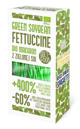 MAKARON (PROTEINOWY Z SOI ZIELONEJ) FETTUCCINE BEZGLUTENOWY BIO 200 g - DIET-FOOD DIET-FOOD
