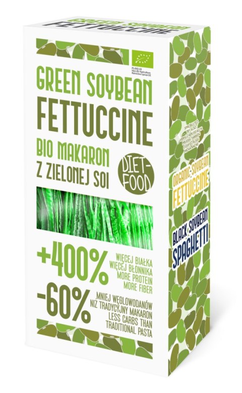 MAKARON (PROTEINOWY Z SOI ZIELONEJ) FETTUCCINE BEZGLUTENOWY BIO 200 g - DIET-FOOD DIET-FOOD MAKARON (PROTEINOWY Z SOI ZIELONEJ) FETTUCCINE BEZGLUTENOWY BIO 200 g - DIET-FOOD DIET-FOOD