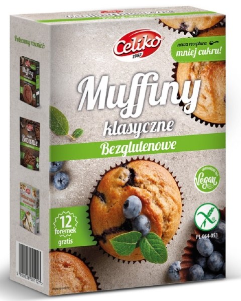 MIESZANKA NA MUFFINY KLASYCZNE BEZGLUTENOWA 280 g - CELIKO CELIKO (batony, galaretki, mieszanki do wypieków) MIESZANKA NA MUFFINY KLASYCZNE BEZGLUTENOWA 280 g - CELIKO CELIKO (batony, galaretki, mieszanki do wypieków)