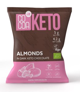 MIGDAŁY W CZEKOLADZIE KETO Z OLEJEM MCT BEZ DODATKU CUKRÓW BEZGLUTENOWE BIO 70 g - COCOA COCOA (czekolady i bakalie w surowej czekoladzie)