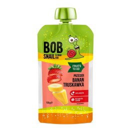 MUS FRUITS TO GO BANAN - TRUSKAWKA BEZ DODATKU CUKRÓW 120 g - BOB SNAIL BOB SNAIL (przekąski owocowe)