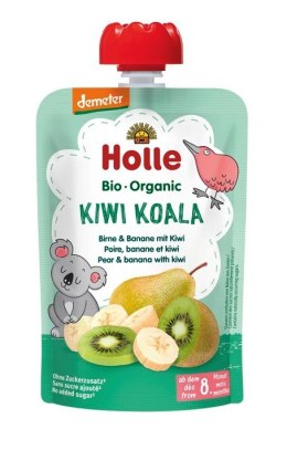 MUS KIWI KOALA (GRUSZKA - BANAN - KIWI) BEZ DODATKU CUKRÓW OD 8 MIESIĄCA DEMETER BIO 100 g - HOLLE HOLLE (żywność dla niemowląt)