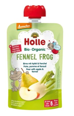 MUS KOPERKOWA ŻABA (GRUSZKA - JABŁKO - KOPER WŁOSKI) BEZ DODATKU CUKRÓW OD 6 MIESIĄCA DEMETER BIO 100 g - HOLLE HOLLE (żywność dla niemowląt)