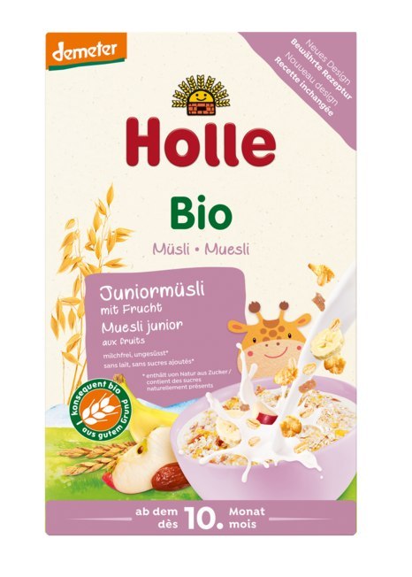 MUSLI JUNIOR Z OWOCAMI OD 10 MIESIĄCA DEMETER BIO 250 g - HOLLE HOLLE (żywność dla niemowląt) MUSLI JUNIOR Z OWOCAMI OD 10 MIESIĄCA DEMETER BIO 250 g - HOLLE HOLLE (żywność dla niemowląt)