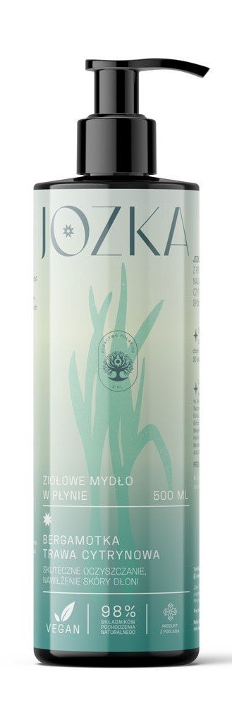 MYDŁO W PŁYNIE ZIOŁOWE (BERGAMOTKA, TRAWA CYTRYNOWA) 500 ml - JOZKA (DARY NATURY) DARY NATURY - kosmetyki Jozka MYDŁO W PŁYNIE ZIOŁOWE (BERGAMOTKA, TRAWA CYTRYNOWA) 500 ml - JOZKA (DARY NATURY) DARY NATURY - kosmetyki Jozka