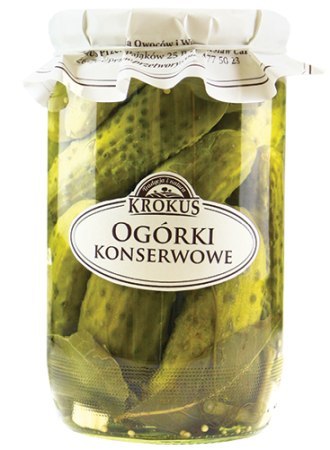 OGÓRKI KONSERWOWE 650 g (320 g) - KROKUS KROKUS (przetwory owocowe i warzywne) OGÓRKI KONSERWOWE 650 g (320 g) - KROKUS KROKUS (przetwory owocowe i warzywne)