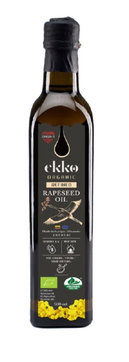 OLEJ RZEPAKOWY DO GOTOWANIA I SMAŻENIA TŁOCZONY NA ZIMNO OMEGA-3 BIO 1 L - EKKO EKKO (oleje)