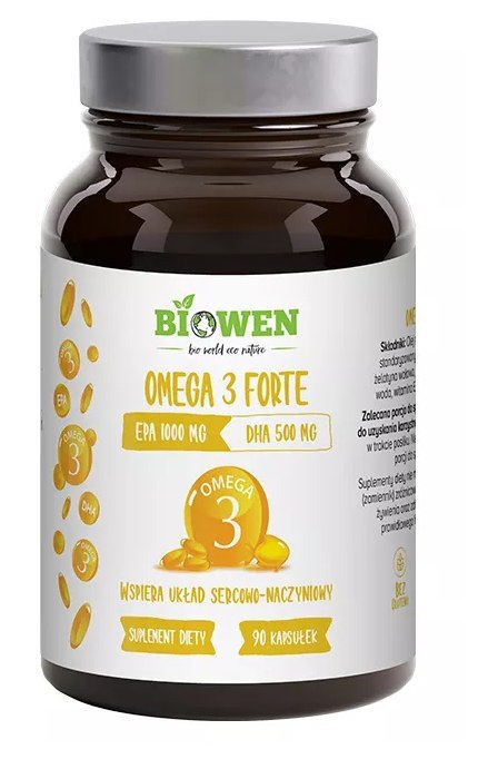 OMEGA-3 FORTE BEZGLUTENOWE 90 KAPSUŁEK - BIOWEN BIOWEN (suplementy diety) OMEGA-3 FORTE BEZGLUTENOWE 90 KAPSUŁEK - BIOWEN BIOWEN (suplementy diety)
