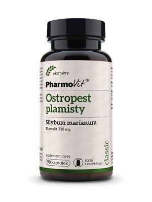 OSTROPEST PLAMISTY (330 mg) BEZGLUTENOWY 90 KAPSUŁEK - PHARMOVIT (CLASSIC) PHARMOVIT (suplementy diety) OSTROPEST PLAMISTY (330 mg) BEZGLUTENOWY 90 KAPSUŁEK - PHARMOVIT (CLASSIC) PHARMOVIT (suplementy diety)