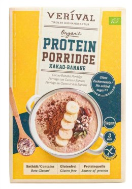 OWSIANKA PROTEINOWA Z KAKAO I BANANEM BEZ DODATKU CUKRÓW BEZGLUTENOWA BIO 350 g - VERIVAL VERIVAL (produkty śniadaniowe)