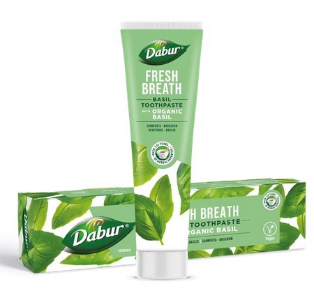 PASTA DO ZĘBÓW ŚWIEŻY ODDECH Z BAZYLIĄ BEZ FLUORU 100 ml - DABUR DABUR (pasty do zębów) PASTA DO ZĘBÓW ŚWIEŻY ODDECH Z BAZYLIĄ BEZ FLUORU 100 ml - DABUR DABUR (pasty do zębów)