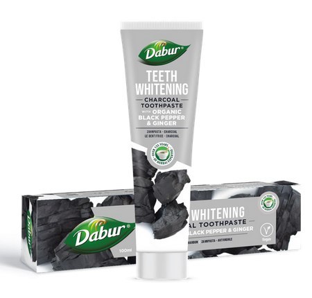 PASTA DO ZĘBÓW WYBIELAJĄCA WĘGLOWA Z PIEPRZEM I IMBIREM BEZ FLUORU 100 ml - DABUR DABUR (pasty do zębów) PASTA DO ZĘBÓW WYBIELAJĄCA WĘGLOWA Z PIEPRZEM I IMBIREM BEZ FLUORU 100 ml - DABUR DABUR (pasty do zębów)