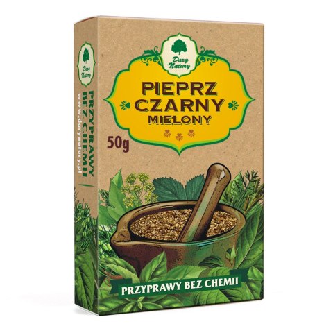PIEPRZ CZARNY MIELONY 50 g - DARY NATURY DARY NATURY - przyprawy i zioła PIEPRZ CZARNY MIELONY 50 g - DARY NATURY DARY NATURY - przyprawy i zioła