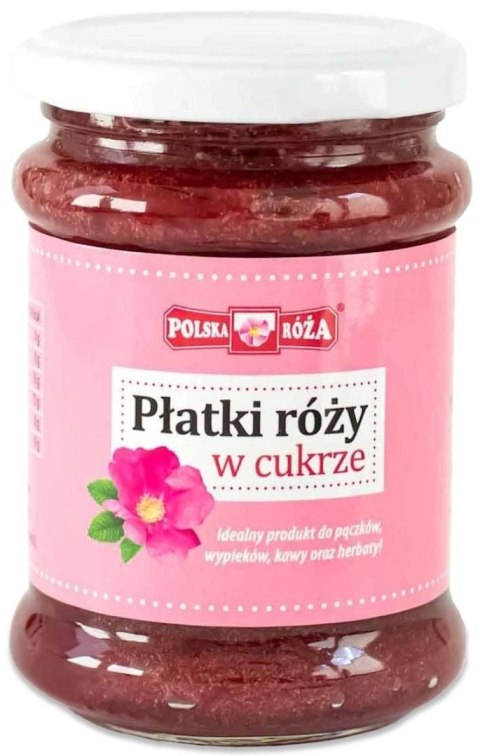 PŁATKI RÓŻY W CUKRZE 320 g - POLSKA RÓŻA POLSKA RÓŻA (soki owocowe, syropy, shoty) PŁATKI RÓŻY W CUKRZE 320 g - POLSKA RÓŻA POLSKA RÓŻA (soki owocowe, syropy, shoty)