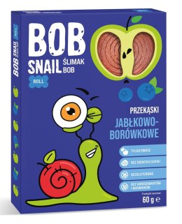 PRZEKĄSKA ROLL JABŁKO - BORÓWKA BEZ DODATKU CUKRÓW BEZGLUTENOWA 60 g - BOB SNAIL BOB SNAIL (przekąski owocowe)