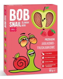 PRZEKĄSKA ROLL JABŁKO - TRUSKAWKA BEZ DODATKU CUKRÓW BEZGLUTENOWA 60 g - BOB SNAIL BOB SNAIL (przekąski owocowe)