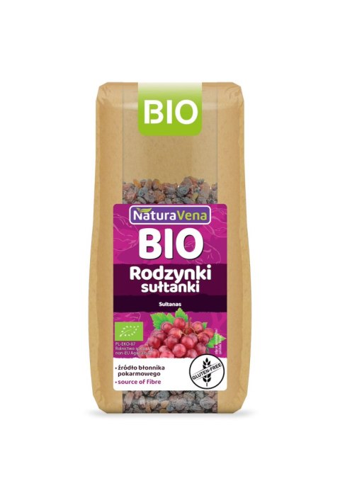 RODZYNKI SUŁTANKI BEZGLUTENOWE BIO 200 g - NATURAVENA NATURAVENA BIO RODZYNKI SUŁTANKI BEZGLUTENOWE BIO 200 g - NATURAVENA NATURAVENA BIO