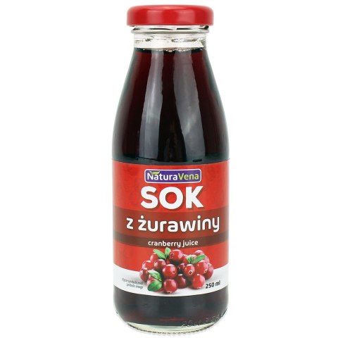 SOK Z ŻURAWINY 100 % 250 ml - NATURAVENA NATURAVENA SOK Z ŻURAWINY 100 % 250 ml - NATURAVENA NATURAVENA