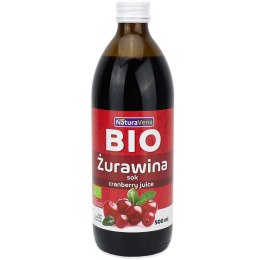 SOK Z ŻURAWINY 100 % BIO 500 ml - NATURAVENA NATURAVENA BIO