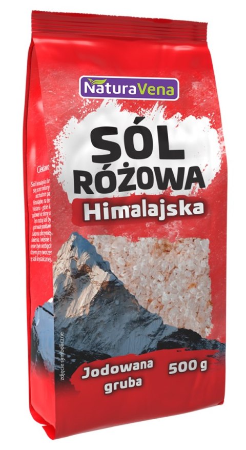 SÓL HIMALAJSKA RÓŻOWA GRUBO MIELONA JODOWANA 500 g - NATURAVENA NATURAVENA SÓL HIMALAJSKA RÓŻOWA GRUBO MIELONA JODOWANA 500 g - NATURAVENA NATURAVENA