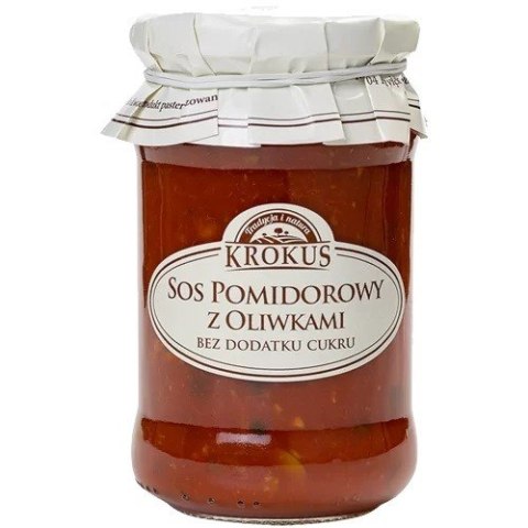 SOS POMIDOROWY Z OLIWKAMI BEZ DODATKU CUKRÓW 340 g - KROKUS KROKUS (przetwory owocowe i warzywne) SOS POMIDOROWY Z OLIWKAMI BEZ DODATKU CUKRÓW 340 g - KROKUS KROKUS (przetwory owocowe i warzywne)