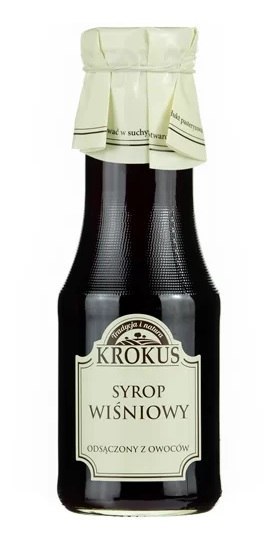 SYROP WIŚNIOWY BEZGLUTENOWY 355 g (280 ml) - KROKUS KROKUS (przetwory owocowe i warzywne) SYROP WIŚNIOWY BEZGLUTENOWY 355 g (280 ml) - KROKUS KROKUS (przetwory owocowe i warzywne)