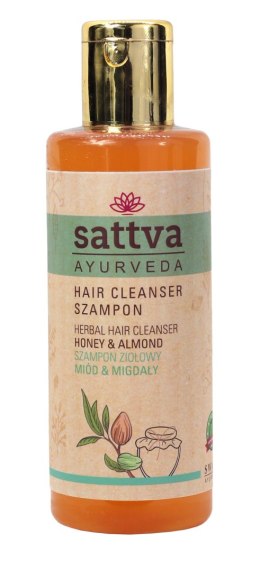 SZAMPON ZIOŁOWY DO WŁOSÓW MIÓD I MIGDAŁY 210 ml - SATTVA SATTVA (kadzidła, kosmetyki)