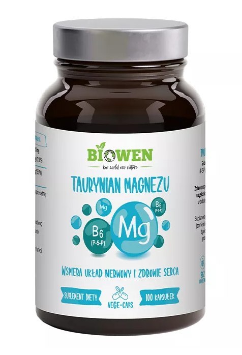 TAURYNIAN MAGNEZU + WITAMINA B6 BEZGLUTENOWY 100 KAPSUŁEK - BIOWEN BIOWEN (suplementy diety) TAURYNIAN MAGNEZU + WITAMINA B6 BEZGLUTENOWY 100 KAPSUŁEK - BIOWEN BIOWEN (suplementy diety)