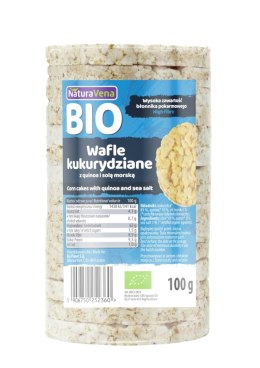 WAFLE KUKURYDZIANE Z QUINOA I SOLĄ MORSKĄ BIO 100 g - NATURAVENA NATURAVENA BIO