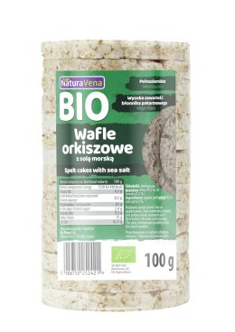 WAFLE ORKISZOWE PEŁNOZIARNISTE Z SOLĄ MORSKĄ BIO 100 g - NATURAVENA NATURAVENA BIO