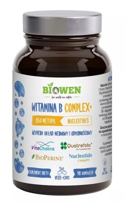 WITAMINA B COMPLEX+ BEZGLUTENOWA 90 KAPSUŁEK - BIOWEN BIOWEN (suplementy diety)