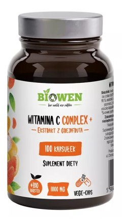 WITAMINA C COMPLEX+ BEZGLUTENOWA 100 KAPSUŁEK - BIOWEN BIOWEN (suplementy diety)