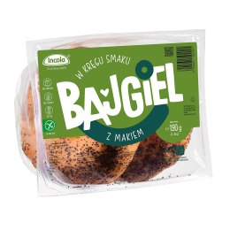 BAJGLE Z MAKIEM BEZGLUTENOWE (2 szt.) 190 g - INCOLA INCOLA (bezglutenowe pieczywo i wafle)
