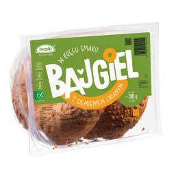 BAJGLE Z SIEMIENIEM LNIANYM BEZGLUTENOWE (2 szt.) 190 g - INCOLA INCOLA (bezglutenowe pieczywo i wafle)
