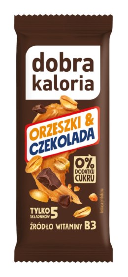 BATON DAKTYLOWY ORZESZKI & CZEKOLADA BEZ DODATKU CUKRÓW 35 g - DOBRA KALORIA DOBRA KALORIA (batony, produkty śniad. i wege)